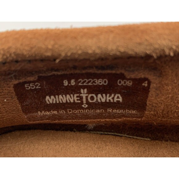 Minnetonka Mosaic Ankle Brown Suede Women’s Moccasin Size 9.5 New In Box . - Picture 7 of 9